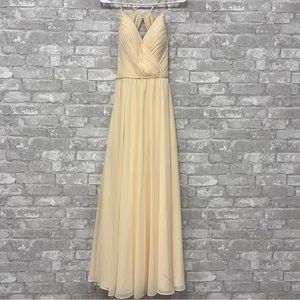 Mori Lee Cream Chiffon Gown